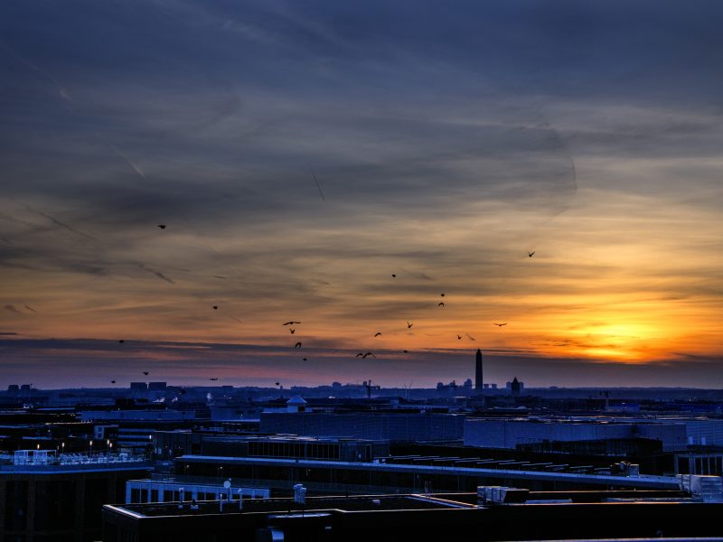 Sunset over Washington, DC