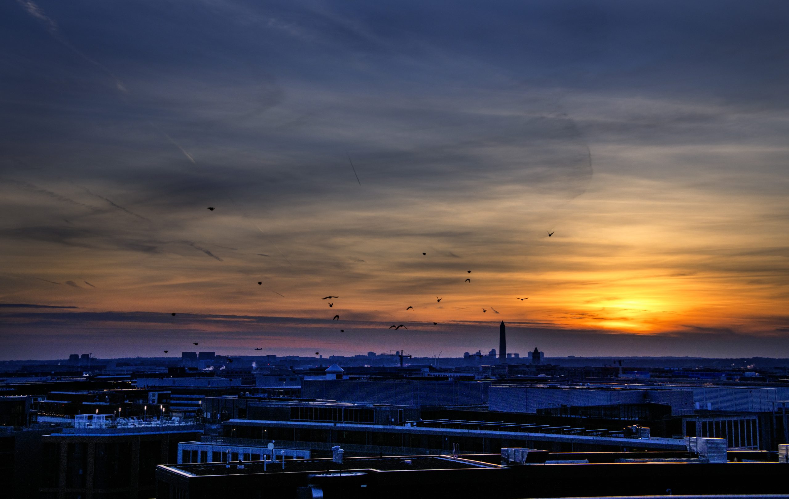 Sunset over Washington, DC