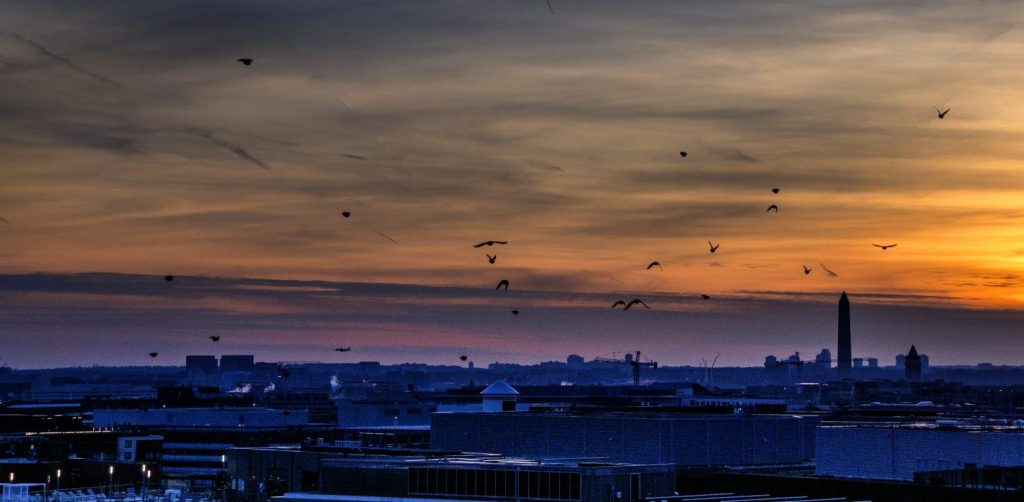 Sunset over Washington, DC