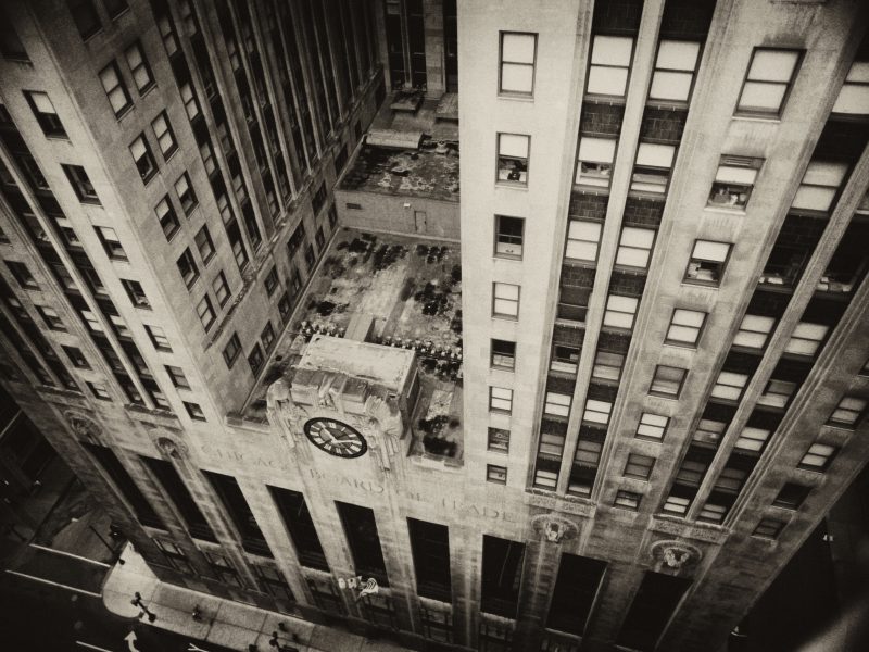 Above the Chicago Board of Trade