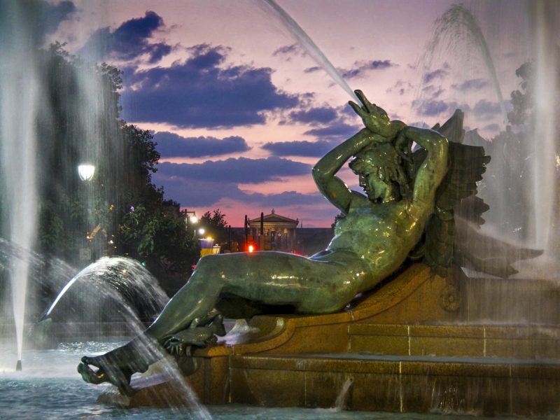 Philadelphia Fountain at Night