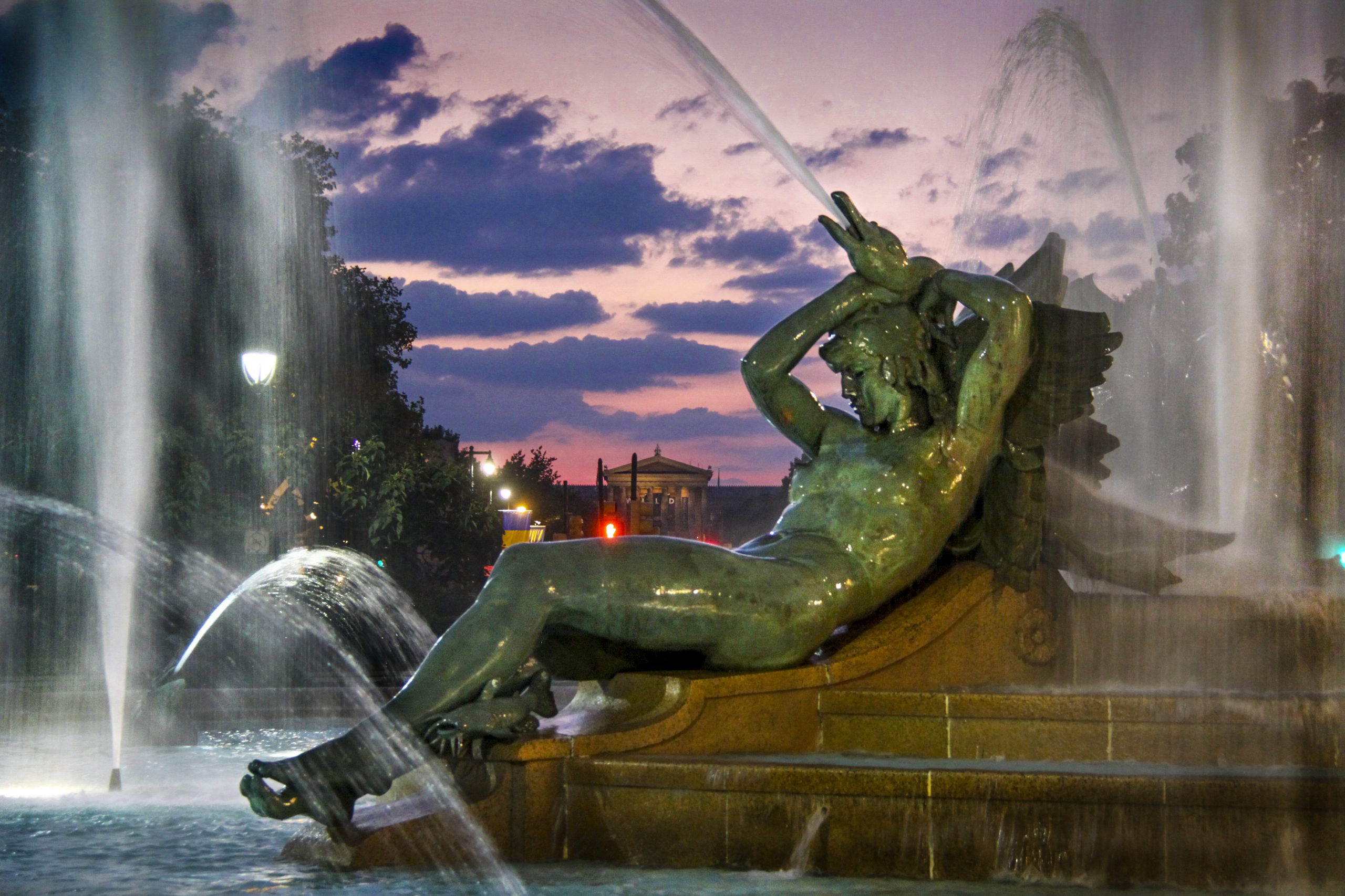 Philadelphia Fountain at Night