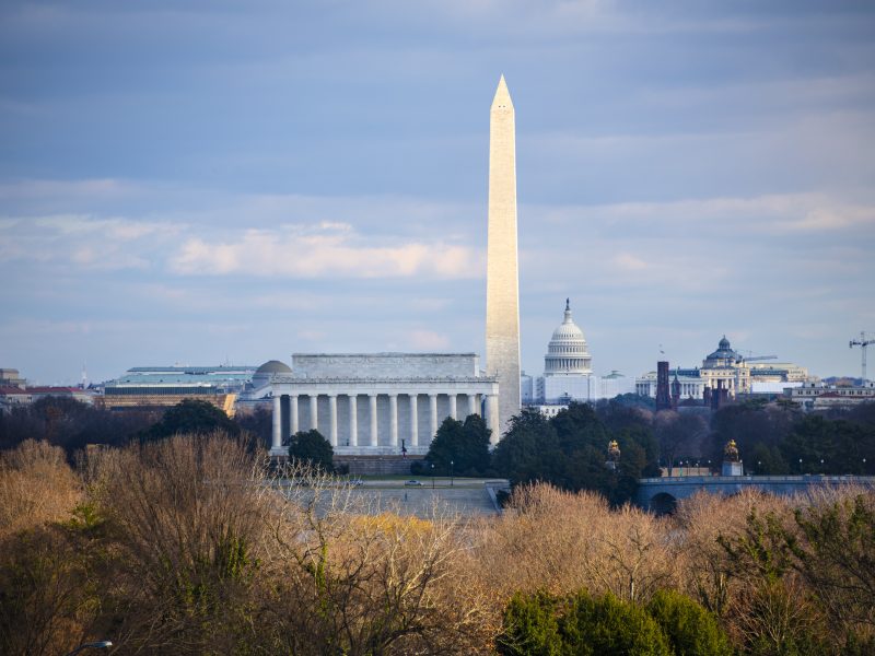 Washington DC, winter, walking to Arlington Cemetery